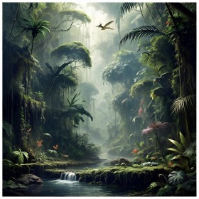 Mystischer Dschungelwasserfall