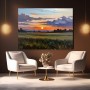 Sonnenuntergang über weiter Landschaft