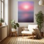 Sanfter Sonnenuntergang in Rosa und Violett