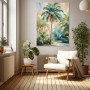 Tropische Palme in Aquarell