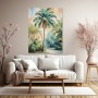 Tropische Palme in Aquarell