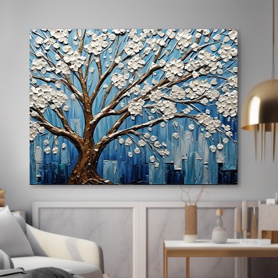 Blütenbaum in Blau