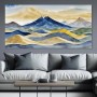 Aquarell Berge in Blau und Gold