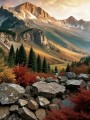 Alpenlandschaft im Herbstlicht