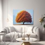 Herbstbaum in leuchtendem Orange