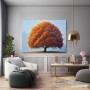 Herbstbaum in leuchtendem Orange