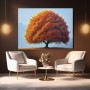 Herbstbaum in leuchtendem Orange