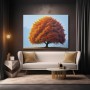 Herbstbaum in leuchtendem Orange