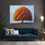 Herbstbaum in leuchtendem Orange