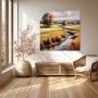 Herbstbach in goldener Landschaft