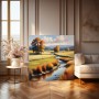 Herbstbach in goldener Landschaft