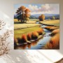 Herbstbach in goldener Landschaft