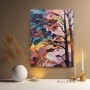 Abstrakter Wald in warmen Farben