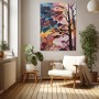 Abstrakter Wald in warmen Farben