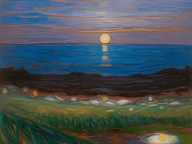 Sonnenuntergang über der Küste