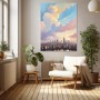 Pastell Skyline bei Sonnenuntergang