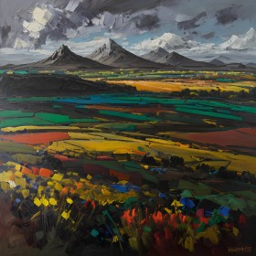 Farbenreiche Berglandschaft
