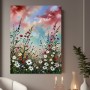 Wildblumen unter Pastellhimmel
