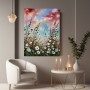 Wildblumen unter Pastellhimmel