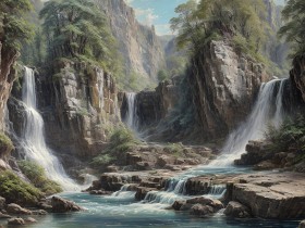 Wasserfälle im Felsental