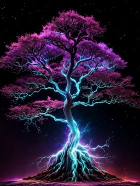 Leuchtender Fantasy-Baum