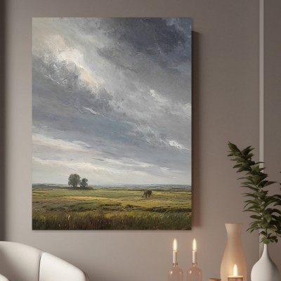 Elefant unter weitem Himmel