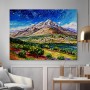 Farbenfrohe Berglandschaft mit Dorf