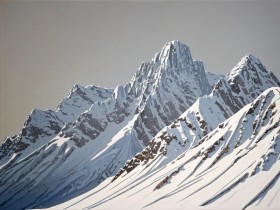 Schneebedeckte Berggipfel