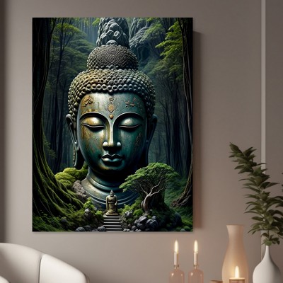 Buddha im mystischen Wald