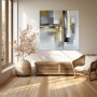 Abstrakte Komposition in Grau und Gold