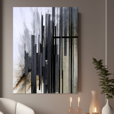 Abstrakte Skyline in Grau