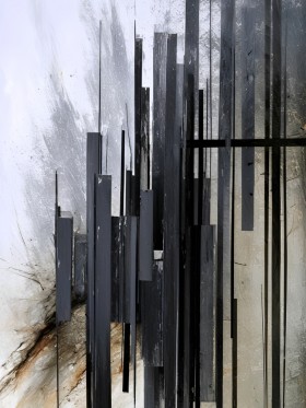 Abstrakte Skyline in Grau