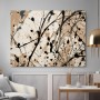 Abstrakte Farbspritzer in Beige und Schwarz