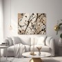 Abstrakte Farbspritzer in Beige und Schwarz