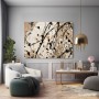 Abstrakte Farbspritzer in Beige und Schwarz