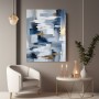 Abstrakte Eleganz in Blau und Gold