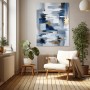 Abstrakte Eleganz in Blau und Gold