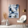 Abstrakte Eleganz in Blau und Gold