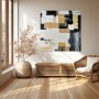 Abstrakte Komposition in Gold und Schwarz