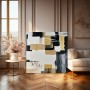 Abstrakte Komposition in Gold und Schwarz