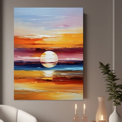 Abstrakter Sonnenuntergang am Meer
