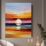 Abstrakter Sonnenuntergang am Meer