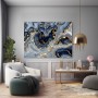 Marmorwirbel in Blau und Gold