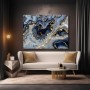 Marmorwirbel in Blau und Gold