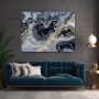 Marmorwirbel in Blau und Gold