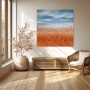 Abstrakte Himmelsweite in Orange und Blau