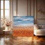 Abstrakte Himmelsweite in Orange und Blau