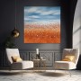 Abstrakte Himmelsweite in Orange und Blau