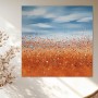 Abstrakte Himmelsweite in Orange und Blau