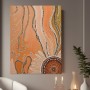 Abstrakte Punktkunst in warmen Erdtönen